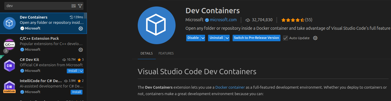 .devcontainer folder structure